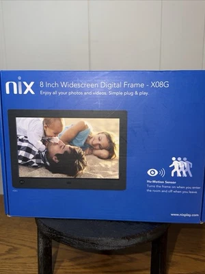 NIX 8 In. Widescreen Digital Photo Frame X08G Plug & Play Hu Motion Sensor - Image 1 of 4