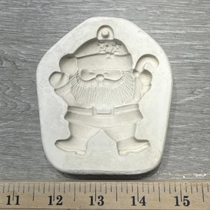 Vintage Anhänger Weihnachtsmann 933 Keramik Schlicker Flachform - Bild 1 von 6