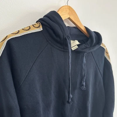 Sudadera con Capucha Gucci Azul Oscuro Logo Interlock Talla S Foto 1 de 4