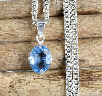 Colgante natural de 6,15 quilates con piedras preciosas ovaladas certificadas regalo de aniversario Foto 1 de 4