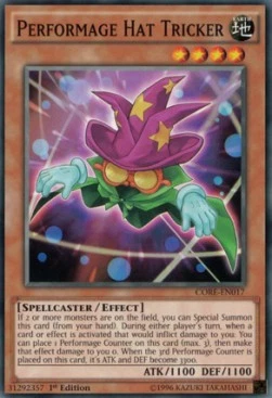 YuGiOh Performage Hat Tricker CORE-EN017 Common Englisch NM 1st - Bild 1 von 2