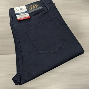 IZOD MENS SUPER SOFT KNIT PERFORMANCE STRETCH PANTS BLIE COLOR 34x30 NWT - Picture 1 of 5