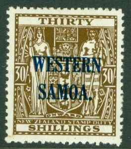 SG 211 Samoa Occidental 1945-53. 30/- marrón. Un buen ejemplo recién montado como nuevo... - Imagen 1 de 1