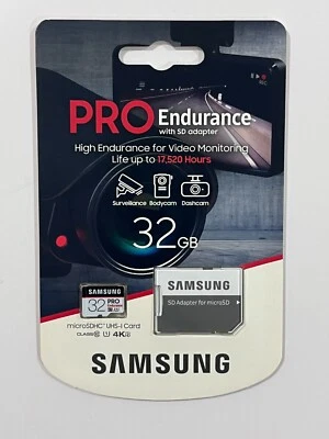 New Samsung PRO Endurance microSD Memory Card 32GB MB-MJ32GA/AM - Image 1 of 3