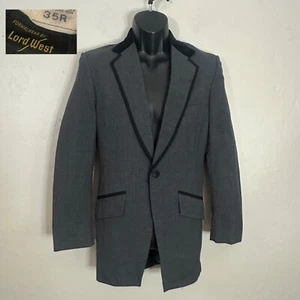 Lord West Smoking Jacket 35R Gently worn VINTAGE Wool blend no fabric tag - Picture 1 of 4