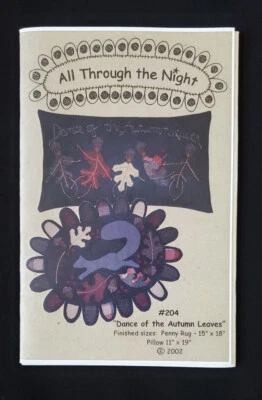 All Through the Night "Dance of the Autumn Leaves" Felt Penny Rug & Pillows - Image 1 of 2