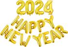 HAPPY NEW YEAR FOIL BALLOONS NEW YEAR HANGING BANER EVE PARTY DECORATION BALLONS