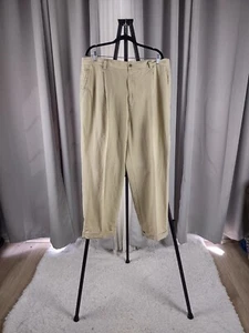 Pantaloni casual Tommy Bahama uomo marrone, kaki, seta lino, pantaloni taglia 40 - Foto 1 di 10