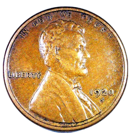 1920-S  Lincoln Wheat Penny....   Nice Detailed Coin....   7-19-12 Cover