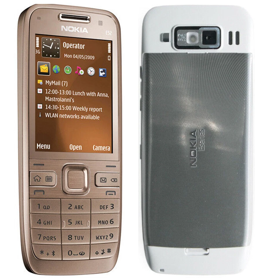Original Unlocked Nokia E52 Bluetooth WIFI 3G 3.2MP MP3 Symbian OS Mobile Phone  - Image 1 of 4