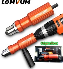 Electric Insert Rivet Nut Gun Pop Riveting Drill Tool Cordless Adaptor Nozzle