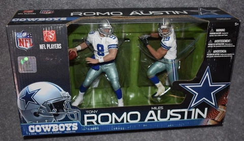 DALLAS COWBOYS TONY ROMO #8/MILES AUSTIN #19 2-PACK NFL ACTION FIGURES Cover