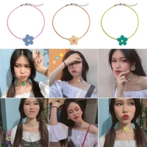 Flower Pendant Necklaces Pendant Chokers Chain Chokers Chain Necklaces for Girls - Picture 1 of 12