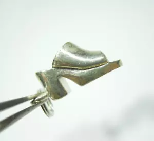 VINTAGE SOMMER BLOCK SANDALE ABSATZ SCHUH 3D CHARM ANHÄNGER STERLINGSILBER 925. - Bild 1 von 10