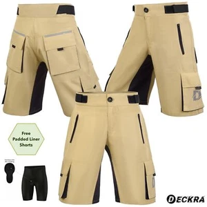 MTB Off Road Cycling Shorts With Padded Inner Baggy Short Mountain Bike shorts - Picture 1 of 3