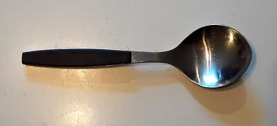 CUCHARA SOPERA GEORGE JENSEN "STRATA" NEGRA ACERO INOXIDABLE - 6 7/8" - VINTAGE Foto 1 de 3