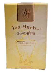 ❤️Too Much,Champs Elysées,Guerlain Eau De Toilette 1.7oz 50ml Spray, 2000"SEALED - Picture 1 of 5