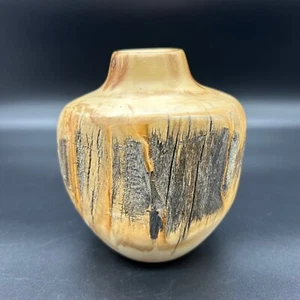 Jarrón de madera de borde crudo convertido a mano por Spinning Aspen Studios Colorado EE. UU. - Imagen 1 de 7