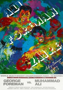 Muhammad Ali vs. George Foreman 1974 Fight Poster - Rumble In the Jungle Print - Picture 1 of 1