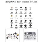 Pack complet 125 pièces/250 pièces boutons-poussoirs tactiles en 25 types diff