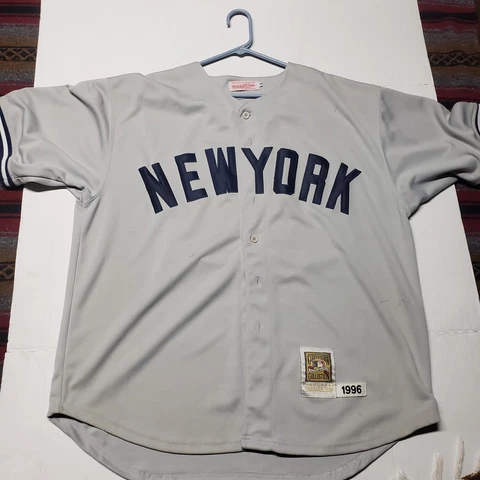 Wade Boggs 1996 New York Yankees Cooperstown Men's Grey World Series Jersey Cover