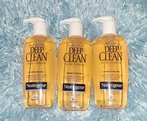 LOT OF 3 BRAND NEW NEUTROGENA DEEP CLEAN NORMAL TO OILY 6.7 oz FACIAL CLEANSER