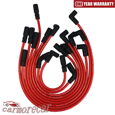 Spark Plug Wires RED For GMC SONOMA & SAFARI JIMMY VORTEC 4.3L V6 262 1995-2001 - Image 1 of 4