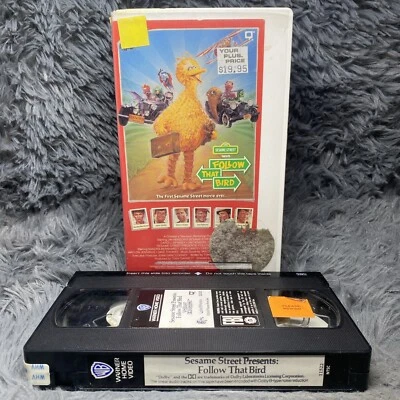 Sesame Street Follow That Bird VHS 1985 Jim Henson Big Bird Classic Film Cut Box - Image 1 of 4