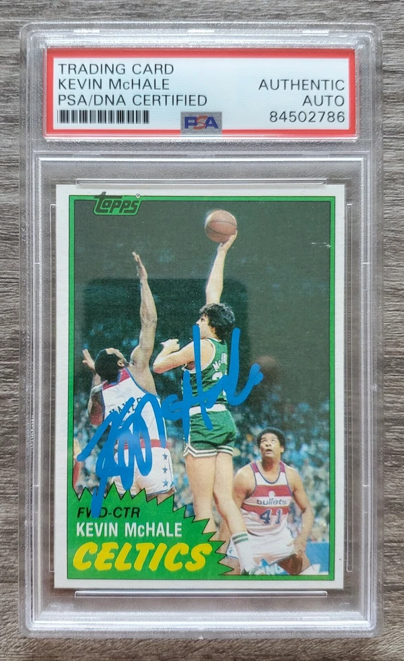 Kevin McHale Signed 1981 Topps Basketball Card #75 RC Rookie Celtics NBA HOF PSA - Изображение 1 из 1