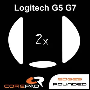 Corepad Skatez Logitech G5 G7 Replacement Mouse Feet Hyperglides PTFE Teflon - Picture 1 of 1