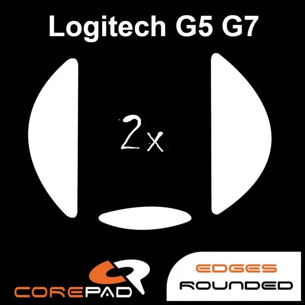 Corepad Skatez Logitech G5 G7 Replacement Mouse Feet Hyperglides PTFE Teflon - Image 1 of 1