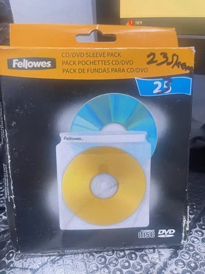 Fellowes 双面 CD/DVD 内胆包 23 件装 CRC90661(M15) — 第 1/2 张图片