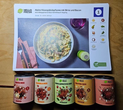 50 Hello Fresh - Rezeptkarten + 6 Gewürzmischungen - Bild 1 von 4