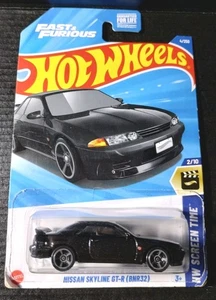 Hot Wheels 2025 Nissan Skyline GT-R (BNR32) nero lucido veloce e furioso NUOVO - Foto 1 di 5
