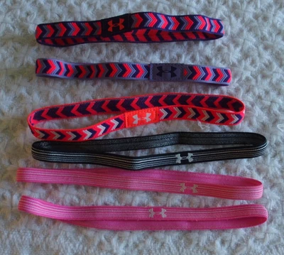 6 diademas antideslizantes Under Armour para niñas talla única más deportivas rosa negro púrpura Foto 1 de 2