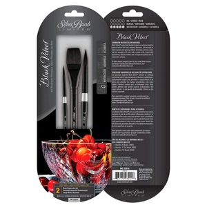 Silver Brush Limited Black Velvet Basic Aquarell Set, 3 Pinsel: 1" flach, #6,  - Bild 1 von 6