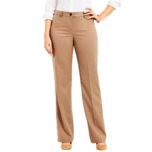 Pantalón Windsor Talbots para mujer 14 piernas anchas tostado - Imagen 1 de 14