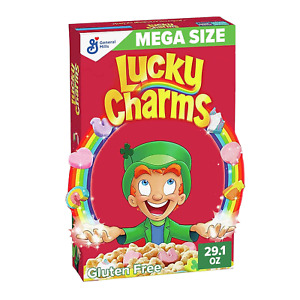 Lucky Charms Gluten Free Cereal with Marshmallows, Kids Breakfast Cereal, Made w