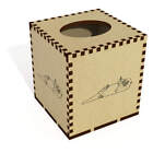 Square 'Playful Otter' Wooden Tissue Box Cover (TB00043568)