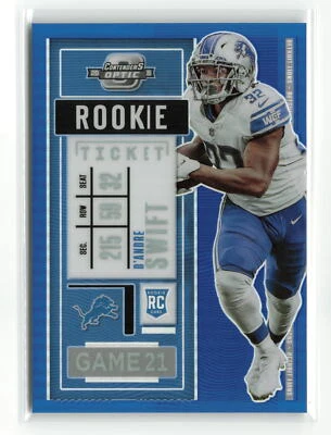 D'ANDRE SWIFT #70 /99 BLUE 2020 PANINI CONTENDERS OPTIC LIONS READ - Image 1 of 2
