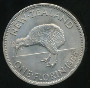 New Zealand 1965 Florin 2/- Elizabeth II - Choice Uncirculated - Picture 1 of 3