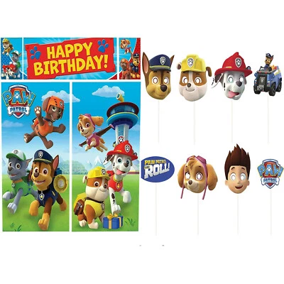 Paw Patrol Scene Setter & Photo Booth Props Kit – 17-Pc Birthday Party Backdrop - Image 1 of 4