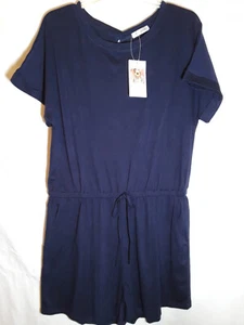 KIRUNDO Women's Summer Short Sleeve Crewneck Romper / Size :XL /Color:Dark Blue - Picture 1 of 5