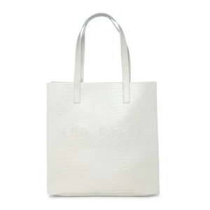 Ted Baker Croccon Large Icon Shopper Bag Croc Tote Bag Nude - Picture 1 of 10
