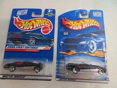 2000 Hot Wheels #92 First Editions  Austin Healey Black and sliver 1:64 Lot Of 2 - Image 1 of 4
