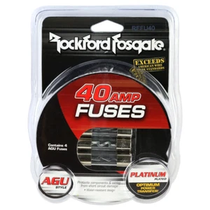 Rockford Fosgate RFFU40 Auto Audio 40 Amp AGU platinierte Sicherung - 4er Pack NEU - Bild 1 von 1