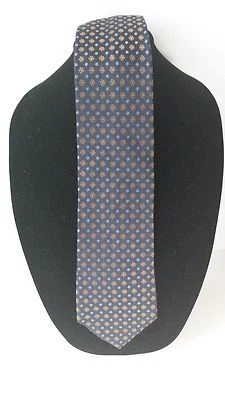 Emanuel Ungaro Neck Tie Navy Blue Floral Orange Purple 100% Silk Mens Class 2076 Foto 1 de 4