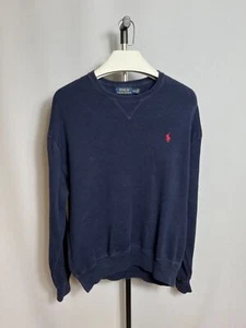 Polo Ralph Lauren uomo felpa maglia cotone blu taglia M - Foto 1 di 9