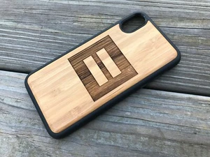 iPhone X Case Equality Symbol Back Cover Bamboo Wood Cover + TPU Wrapped Edges - Picture 1 of 7
