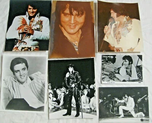 ELVIS PRESLEY - 7 GROSSFOTOS in Farbe & S/W 20x25 cm "The King" - Bild 1 von 4